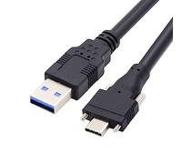 chenyang Cable de datos USB 3.0 a USB C con conector de bloqueo dual y tornillo de montaje en panel para cámara industrial de 4.9M