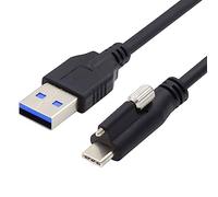 chenyang Cable de datos USB 3.0 a USB C conector de bloqueo con tornillo de montaje en panel para cámara industrial 1.2M