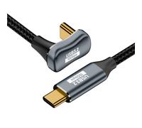 chenyang Cable de datos USB C a USB 3.2 tipo C 10 Gbps 100 W macho a macho, cable de datos en forma de U con ángulo de 0.5M