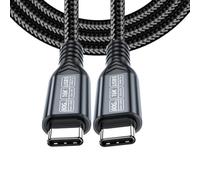 chenyang Cable de datos USB C para monitor de 6.56 pies, 16 K a 60 Hz, soporta transferencia de datos de 80 Gbps, carga rápida PD de 240 W, compatible con CarPlay, Steam Deck, Switch, proyector