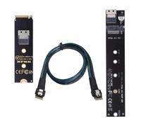 chenyang Cable de extensión M.2 NVME NGFF M-Key SSD macho a hembra de 40 cm con adaptador de conector SFF-8654 para placa base SSD 2280/22110