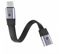 chenyang Cable de extensión plano corto USB C de 7.87 pulgadas compatible con PD 240 W/80 Gbps/8K a 60 Hz Video/OTG compatible con Thunderbolt3/4