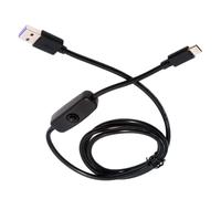 chenyang Cable de extensión USB 2.0 macho a USB C macho con botón de encendido y apagado, 5 V CC, cable de extensión de alimentación de 1 m