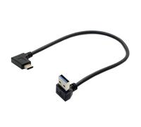 chenyang Cable de extensión USB 3.0 a USB C en ángulo de 90 grados hacia arriba para tableta, teléfono móvil, disco duro