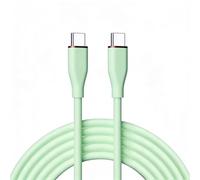 chenyang Cable de silicona USB C a C, USB 2.0 tipo C PD de 65 W, cable de extensión de datos de carga rápida compatible con iPhone 15, verde, 6.56 pies/2.0 m