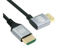 chenyang Cable HDMI 2.1, conector HDMI macho a macho, ángulo recto de 90 grados, 8 K @ 60 Hz, 4 K @ 120 Hz, 48 Gbps, cable dorado ultrarrápido 0,5 m para televisores, monitores, ordenadores