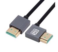 chenyang Cable HDMI 2.1, conector HDMI macho a macho, ángulo recto de 90 grados, 8 K @ 60 Hz, 4 K @ 120 Hz, 48 Gbit/s, ultrarápido, flexible, dorado, 1,0 m, para televisores, monitores y ordenadores