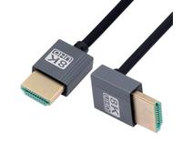 chenyang Cable HDMI 2.1, conector HDMI macho a macho, inclinado hacia arriba 90 grados, 8 K @ 60 Hz, 4 K @ 120 Hz, 48 Gbit/s, ultrarápido, flexible, dorado, 2,0 m para televisores, monitores y