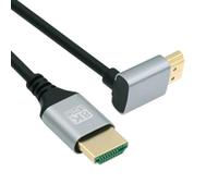 chenyang Cable HDMI 2.1, HDMI macho a macho 90 grados Ángulo UP 8K @60Hz 4K @120Hz 48Gbps Cable chapado en oro de ultra alta velocidad 1,0 m para TV, monitor, ordenador