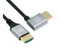 chenyang Cable HDMI 2.1, HDMI macho a macho, 90 grados en ángulo izquierdo, 8K @ 60Hz 4K @ 120Hz 48Gbps ultra alta velocidad cable chapado en oro 1.0m para TV, monitor ordenador