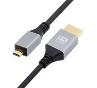 chenyang Cable HDMI 2.1, HDMI macho a micro HDMI macho 8K a 60Hz 4K a 120Hz 48Gbps Cable chapado en oro de ultra alta velocidad 0.5M para TV, monitor, computadora