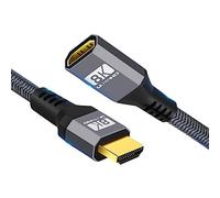 Chenyang Cable HDMI 2.1 UHD 8K 60Hz 4K 120Hz 48GB Macho a Hembra - Extensión con audio 3D, cable 0,5 m