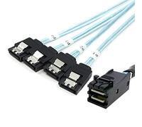 Chenyang Mini SAS SFF-8643 Host a 4 SATA 7Pin Target Disco Duro Cable de Ataque de Servidor de 6Gbps