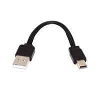 chenyang Cable plano corto USB 2.0, USB 2.0 tipo A macho a mini USB macho, 4 cables, 5 V, 2 A, carga y datos, cable de extensión de silicona, 4 cables, 30 AWG, 13 cm