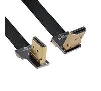 chenyang Cable plano HDMI macho tipo A en ángulo ascendente de 90 grados a HDMI macho en ángulo recto de 90 grados HDTV FPC de 20 cm para FPV HDTV Multicopter fotografía aérea