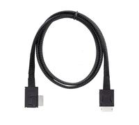 chenyang Cable SFF-8611, OCuLink PCIe PCI-Express 4.0 SFF-8611 4i macho a SFF-8611 macho de 90 grados hacia la izquierda, 50 cm