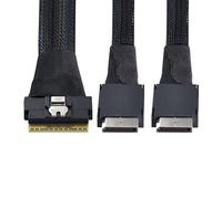 chenyang Cable SlimSAS a Oculink de 1.64 pies, SFF-8654 8i 1 a 2 SFF-8611 4i Cable para servidores, interruptores, routers, disco duro