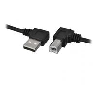 chenyang Cable USB 2.0 a USB tipo B para impresora escáner, cable de 90 grados, ángulo izquierdo, 0,5 m