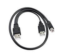 CY Dual USB 2.0 macho a estándar B macho Y Cable 80cm para impresora y escáner y disco duro externo