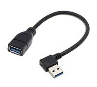 chenyang Cable USB 3.0, USB 3.0 Tipo A Macho a Hembra Cable de Datos de extensión en ángulo Izquierdo de 90 Grados 20cm 5 Gbps