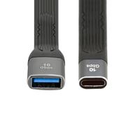 chenyang Cable USB C OTG de 5,12 pulgadas, USB C Host a USB 3.0, dispositivo plano, cable corto compatible con transferencia de datos de 10 Gbps, 5 V, 3 A, carga rápida