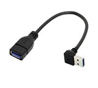 Chenyang Cable USB3.0 tipo A macho en ángulo hacia arriba a USB 3.0 tipo A hembra 20cm 5Gbps