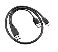 ChenYang Cable Y Tipo-C a USB 3.0 macho y USB 2.0 doble datos para portátil y disco duro