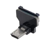 chenyang Conector plano micro USB 2.0 macho en ángulo recto de 90 grados, compatible con transferencia de datos de 480 Mbps y carga de 5 V para cable plano, Raspberry Pi, GoPro, dron, cámara y cardán