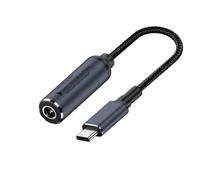 chenyang Convertidor de alimentación CC a USB C, USB C macho a CC 5,5 x 2,1 mm, PD 100 W, 5 V/9 V/20 V, adaptador de cable trenzado de nailon de carga rápida