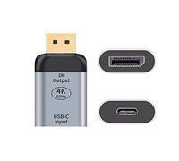chenyang Convertidor USB C a Displayport (el terminal Displayport debe estar conectado al monitor, no al host. Necesitas utilizar el cable USB C a C de 10 Gbps. Otros cables no funcionan)
