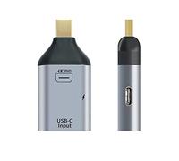 chenyang Convertidor USB C a Mini Displayport con puerto de carga (el mini DisplayPort debe conectarse al monitor, no al host. Necesitas utilizar el cable USB C a C de 10 Gbps. Otros cables no