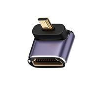 chenyang CY - Adaptador convertidor micro HDMI 2.1, micro HDMI macho a HDMI hembra, adaptador convertidor de extensión UHD en ángulo de 90 grados