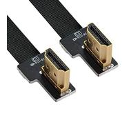 chenyang CY Adaptador de cable HDMI tipo A a HDMI tipo A CYFPV Dual HDMI tipo A macho a macho HDTV FPC Cable plano para FPV HDTV Fotografía aérea multicóptero 90 grados en ángulo recto