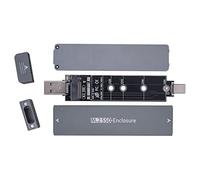 chenyang CY Adaptador M.2 a USB, NVME M-Key M.2 NGFF SATA SSD a USB 3.0 Tipo A & Tipo C Combo PCBA Carcasa 2280/2230/2242mm Adaptador Chipset RTL9210B
