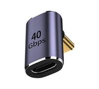 ChenYang CY - Adaptador USB C macho a hembra, USB 4 tipo C de 90 grados hacia arriba hacia abajo, ángulo de 100 W, datos de alimentación 8K, adaptador de conector de extensión de video
