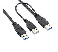 chenyang CY Cable de extensión USB 3.0 tipo A macho a macho con alimentación USB para disco duro externo