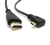 chenyang CY Cable Micro HDMI a HDMI Macho HDTV en ángulo a la izquierda 90 grados 150 cm para teléfono móvil y tablet