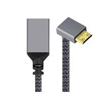 chenyang CY - Cable mini HDMI a HDMI, mini HDMI 1.4 macho a HDMI hembra, cable de extensión 4K, ángulo de 90 grados hacia arriba