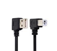 CY - Escáner de impresora USB 2.0 A macho a B macho, ángulo recto, cable de 90 grados, 100 cm