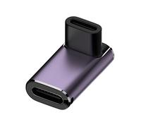 chenyang CY - Conector USB C, USB 4 Tipo C Hembra a Hembra de 240 W, Potencia de 40 Gbps, Adaptador de Video 8K, ángulo de 90 Grados para teléfono NS portátil