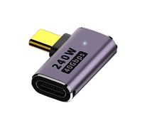 chenyang CY - Conector USB C, USB 4 Tipo C Macho a Hembra de 240 W, Potencia de 40 Gbps, Adaptador de Video 8 K, ángulo Recto para teléfono NS portátil