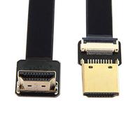 Chenyang CY FPV FPC Cable plano HDMI a HDMI macho 90 Grados Hacia Arriba En ángulo HDTV FPC en ángulo para fotografía 50CM