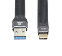 chenyang CY USB 3.0 Tipo A macho a USB-C USB 3.1 Tipo C macho Host 10 Gbps Cable de datos FPC plano y delgado para portátil y teléfono