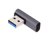 chenyang CY USB C a USB Adaptador, USB 3.1 tipo C hembra a USB 3.0 tipo A macho datos OTG adaptador de alimentación de perfil bajo izquierdo en ángulo