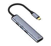 chenyang CY USB C HUB, USB Tipo C a HDMI 4K 60Hz y 3 Puertos USB A Datos HUB Convertidor HDTV Adaptador multipuerto con Puerto de alimentación PD de 100W