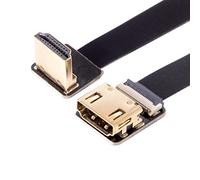 chenyang CYFPV - Cable de extensión plano HDMI macho a hembra FPC para cámara HDTV multicóptero fotografía aérea 90 grados hacia abajo en ángulo 0,5 m