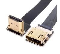 chenyang CYFPV - Cable de extensión plano HDMI macho a hembra FPC para cámara HDTV multicóptero fotografía aérea 90 grados hacia arriba, ángulo de 0,2 m