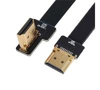 Chenyang CYFPV - Cable plano HDMI tipo A macho a macho FPC para fotografía aérea HDTV con multicóptero, 90 grados, acodado a la izquierda, 0,2 m