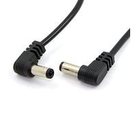 Chenyang DC Potencia 5.5x2.1mm/2.5mm masculino a 5.5x2.1/2.5mm Cable de enchufe masculino en ángulo recto 90 grados 24awg 60cm