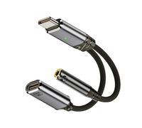 chenyang Divisor USB C, 2 en 1 USB C a adaptador de audio y cargador, USB C a conector de auriculares de 3,5 mm y PD de 100 W, carga rápida compatible con carga y música al mismo tiempo